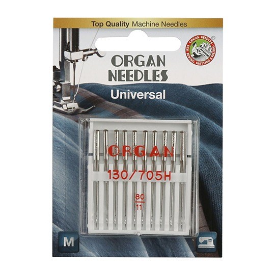 Иглы для БШМ ORGAN BL 130/705H Универсальные №80 (уп.10шт)0