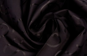 ткань подкладочная поливискоза twill, 90гр/м2, 52пэ/48вкс, 146см, черный жаккард узор/s580, (50м) ks купить в Томске.