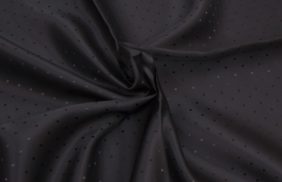 ткань подкладочная поливискоза twill, 90гр/м2, 52пэ/48вкс, 146см, черный жаккард точка/s580, (50м) k купить в Томске.